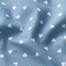 Popelín de algodón orgánico corazones esparcidos – azul vaquero claro,  thumbnail number 2