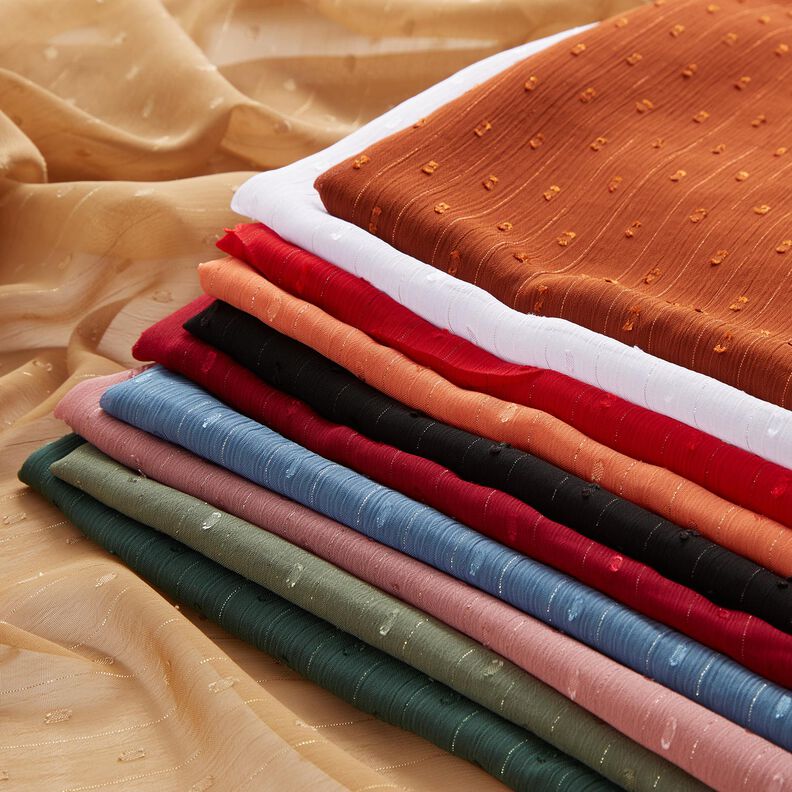 Gasa Dobby metálico raya diplomática – rojo/plata metalizada,  image number 6