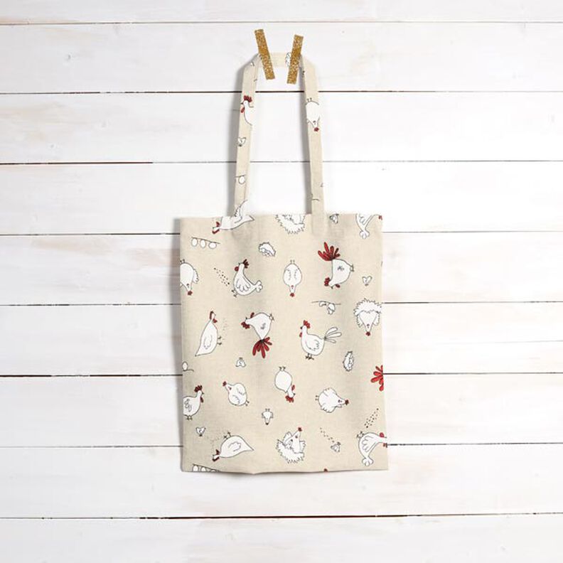 Tela decorativa Panama media pollos – naturaleza,  image number 6