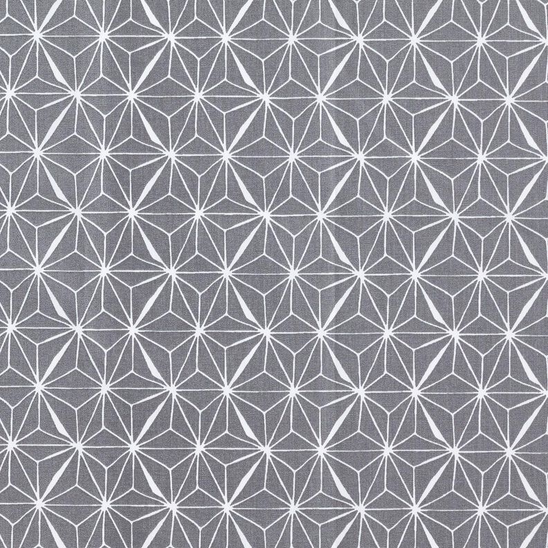 Algodón revestido Estrellas gráficas – gris/blanco,  image number 1