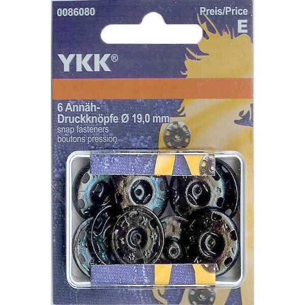 Broche de presión para coser de metal 1 – negro | YKK,  image number 1