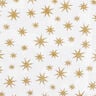 Tul con estrellas brillantes – blanco/dorado,  thumbnail number 1