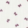 Muselina/doble arruga Mariposas – marfil/rojo lila,  thumbnail number 1