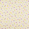 Tela decorativa Panama media pequeñas flores de primavera – blanco lana/amarillo vainilla,  thumbnail number 1