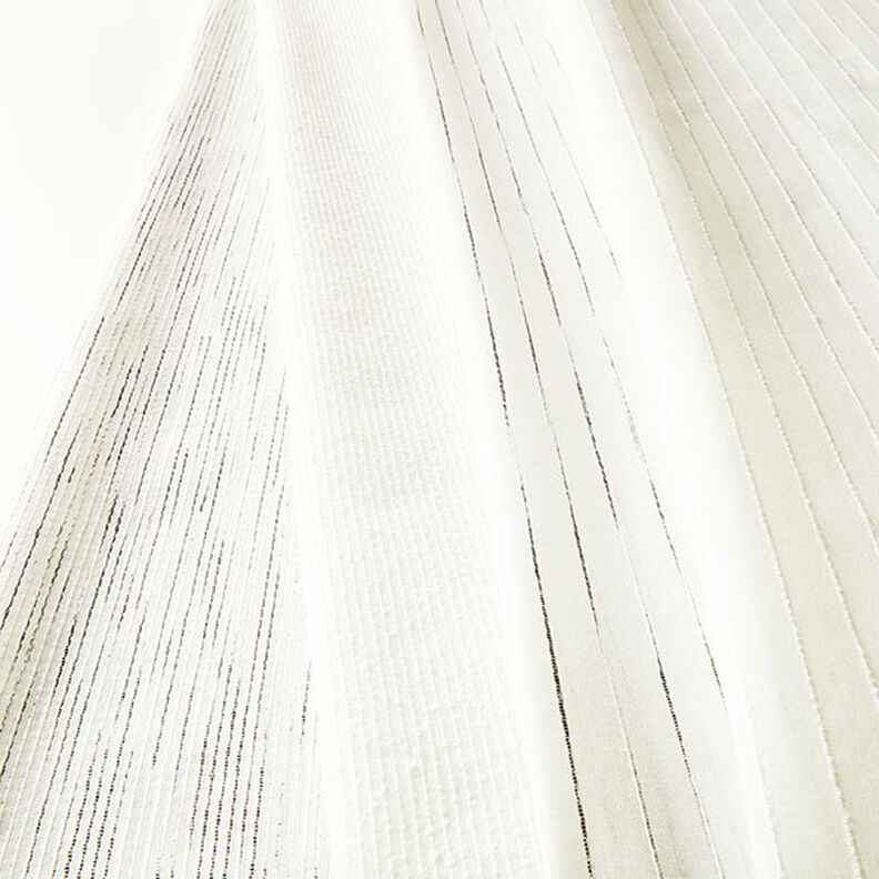 Tela para cortinas Rayas anchas Hilo con efecto 300 cm – blanco,  image number 4