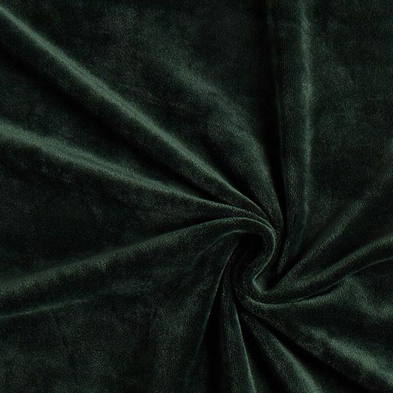 Terciopelo Stretch Tela de niqui – verde oscuro,  image number 1