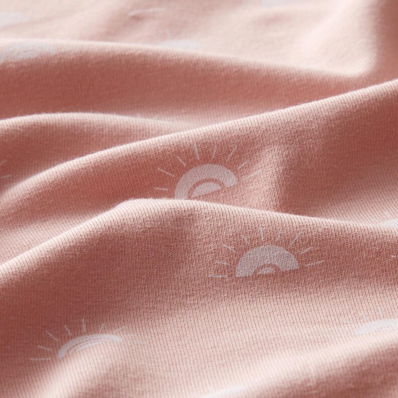 Tela de jersey de algodón Atardecer – rosa viejo claro,  image number 2