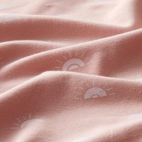 Tela de jersey de algodón Atardecer – rosa viejo claro, 