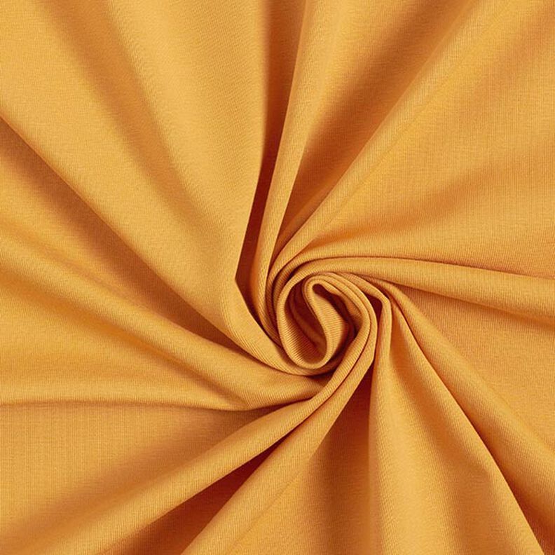 Tela de jersey de algodón Uni mediano – amarillo curry,  image number 1