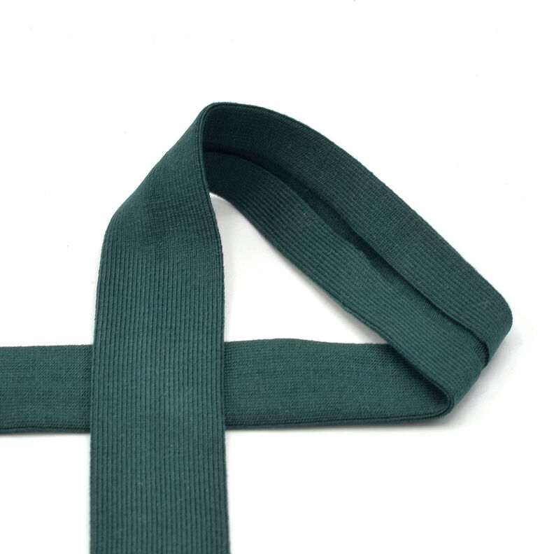 Cinta al biés Tela de jersey de algodón [20 mm] – verde oscuro,  image number 1