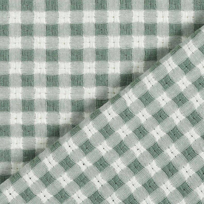 Tela de algodón con estructura a cuadros – blanco/caña,  image number 5
