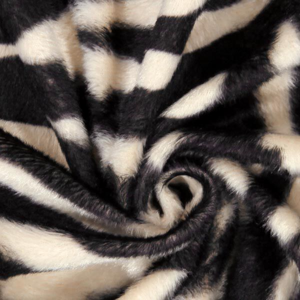 Imitación de piel de animal cebra – crema/negro – Muestra,  image number 2