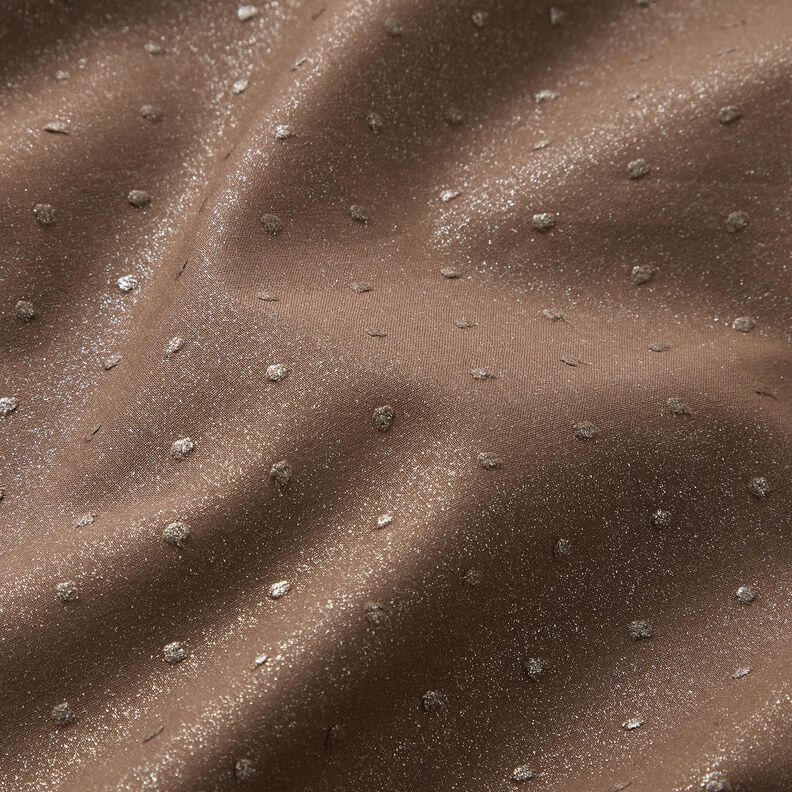 Batista de algodón dobby brillante – marrón oscuro,  image number 2