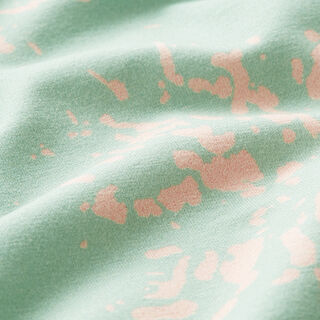 GOTS Tela de jersey de algodón Flores de saúco | Tula – verde pastel/rosa, 