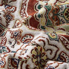 Tela decorativa Tapiz Mandalas orientales – carmín/marfil, 