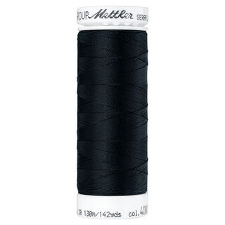 Hilo de coser Seraflex para costuras elásticas (4000) | 130 m | Mettler – negro, 
