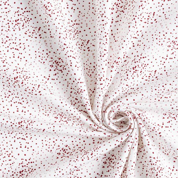 Tela de jersey de algodón orgánico Lunares divertidos – blanco lana/rojo señal,  image number 3
