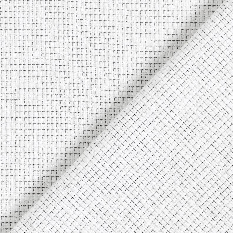 Tela de algodón bouclé con cajas – blanco,  image number 3