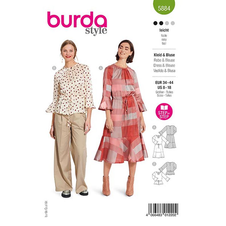 Blusa / Vestido | Burda 5884 | 34-44,  image number 1
