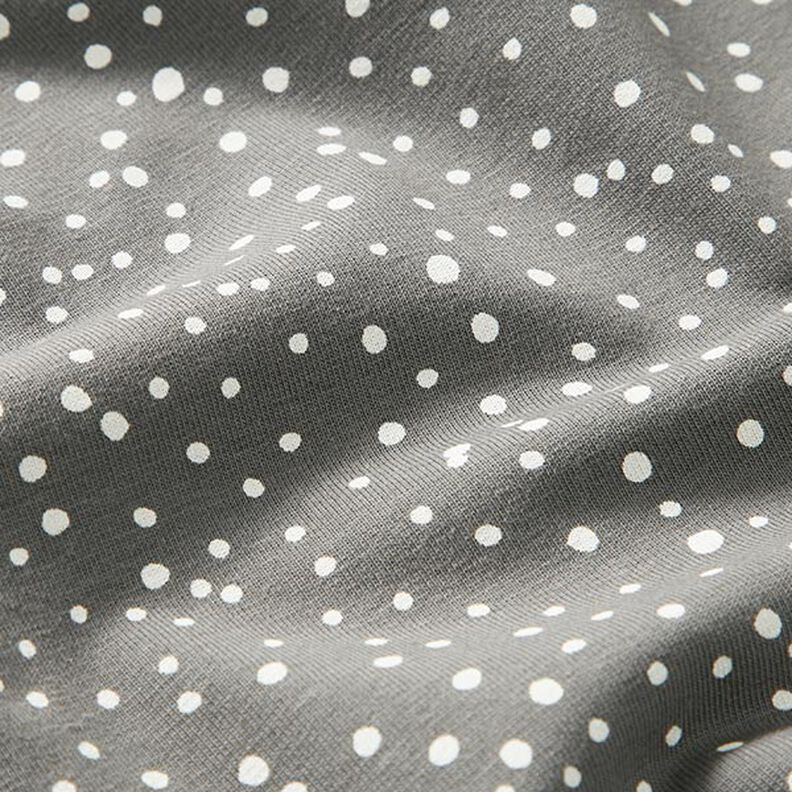 Tela de jersey de algodón Puntos irregulares – gris,  image number 2