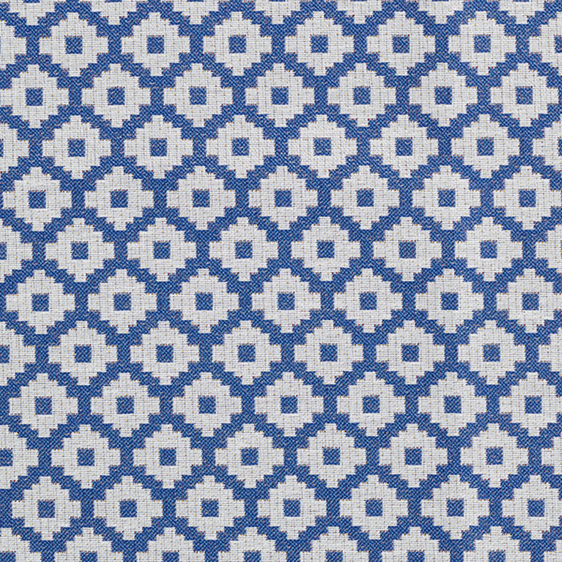 Telas para exteriores Jacquard Rombos – azul,  image number 1