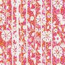 Crepé de viscosa con flores y ramas – naranja/pink,  thumbnail number 1