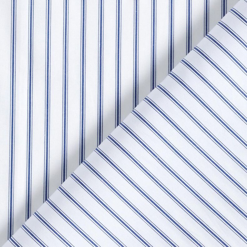 Tela de forro rayas finas – blanco/azul marino,  image number 4