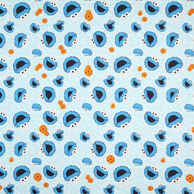 Tela decorativa Cretona Monstruo de las galletas | CPLG – azul baby/azul real,  image number 1