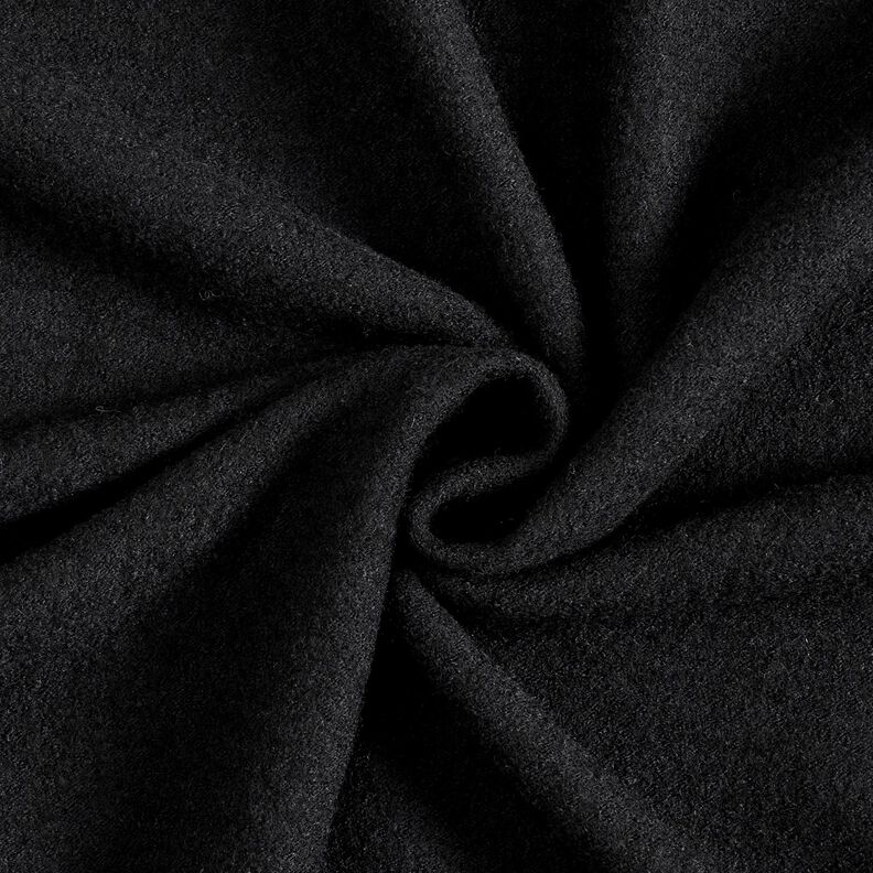 Tejido de punto ligero de mezcla de lana y viscosa – negro,  image number 1