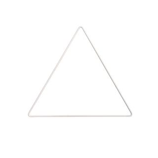 Anillo de metal Triangular [ Ø 20 cm ] | Rico Design – blanco, 