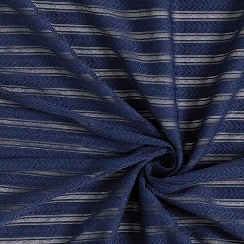 Tela jersey punto trenzado – azul marino,  image number 3