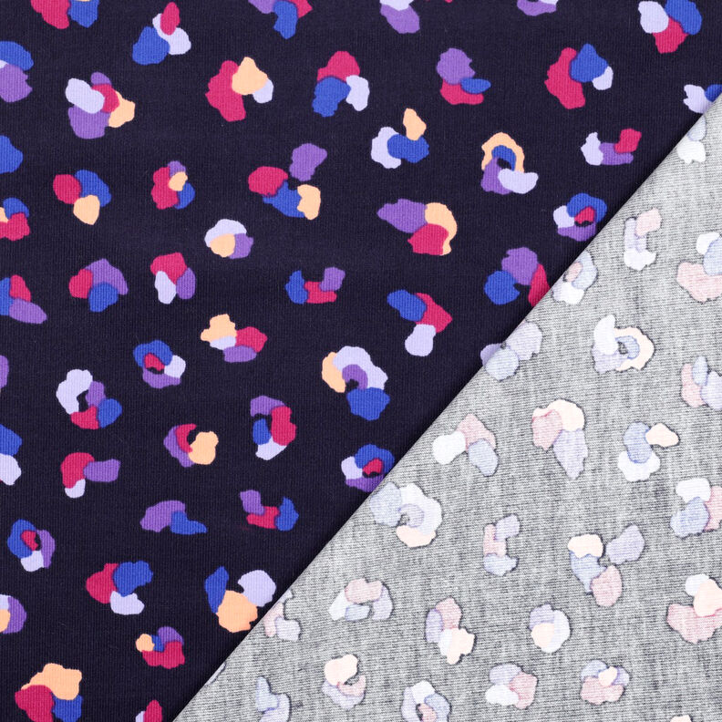Pana de bebé Manchas de leopardo de colores | Poppy Fabrics – azul marino,  image number 4