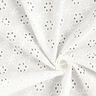 Tela de algodón con bordado inglés de flores – blanco,  thumbnail number 3