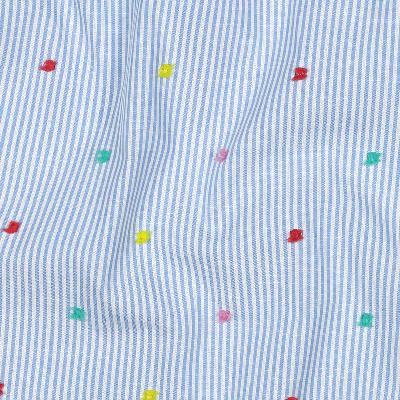 Batista de algod&oacute;n fina Dobby y Rayas | Poppy Fabrics &ndash; azul claro/blanco,  image number 2