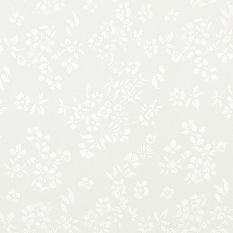 Tela de raso con forro de flores – blanco,  image number 1