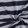 Tela de jersey de algodón Rayas punteadas – azul marino/blanco,  thumbnail number 3