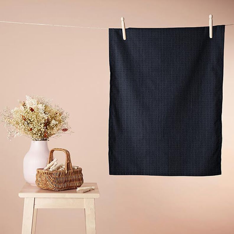 Piqué tipo gofre – azul marino,  image number 6