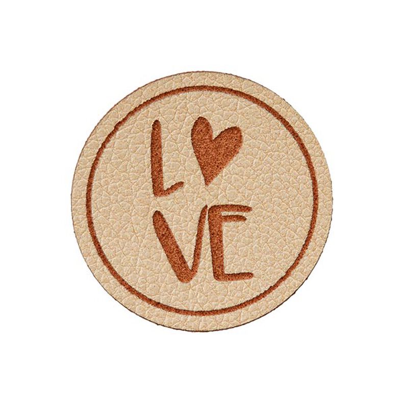 Pieza decorativa Amor [ Ø 25 mm ] – marrón,  image number 1