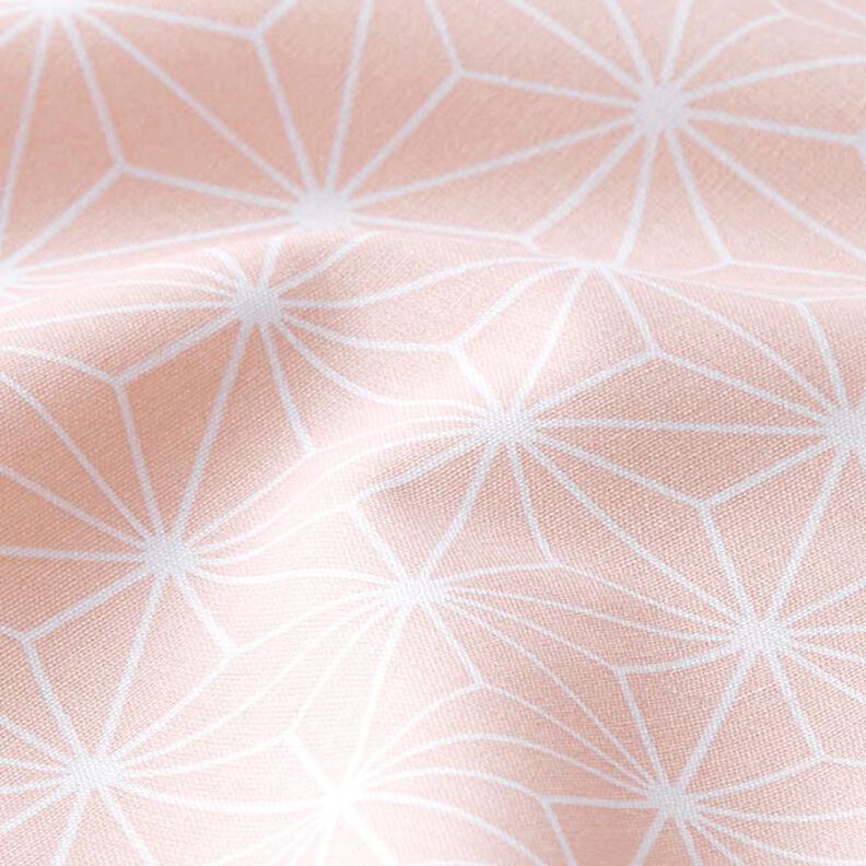 Tela de algodón Cretona Estrellas japonesas Asanoha – rosa,  image number 2