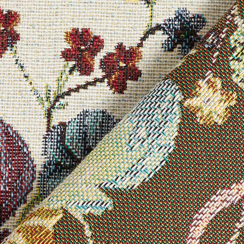 Tela decorativa de tapicería Flores – beige,  image number 4