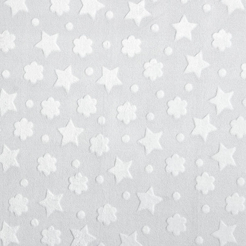 Polar suave Estrellas y flores – gris claro,  image number 1