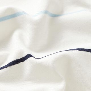 Tela de jersey de algodón Rayas de colores – blanco, 