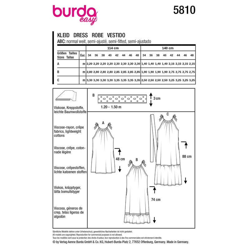 Vestido | Burda 5810 | 34-48,  image number 12