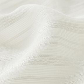 Material de blusa ligera con rayas transparentes – blanco, 