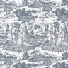 Tela decorativa Panama media Toile de Jour – azul marino/blanco lana,  thumbnail number 1