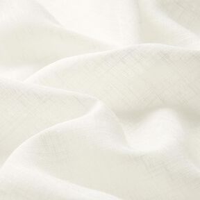 Tejido para cortinas Voile Apariencia de lino 300 cm – blanco lana | Retazo 60cm, 