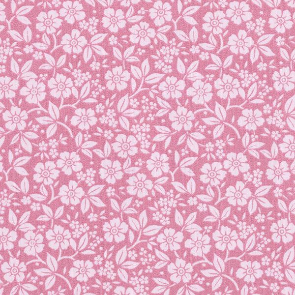 Popelina de algodón Flores bicolor – rosa antiguo/rosado,  image number 1