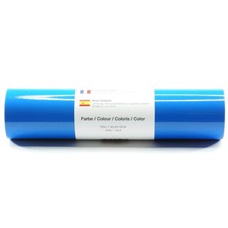 Lámina de vinilo autoadhesiva brilloso [21cm x 3m] – azul, 