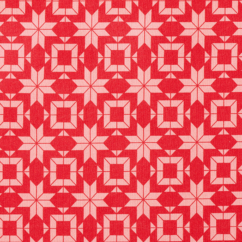 Sudadera suave patrón noruego – rojo/rosa,  image number 1
