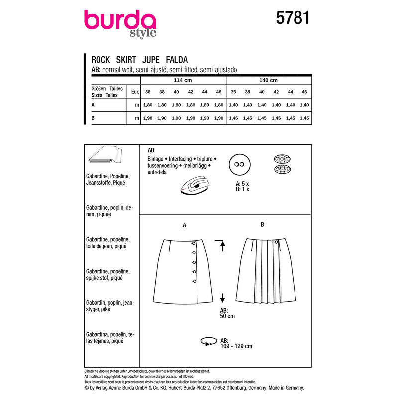Falda | Burda 5781 | 36-46,  image number 9